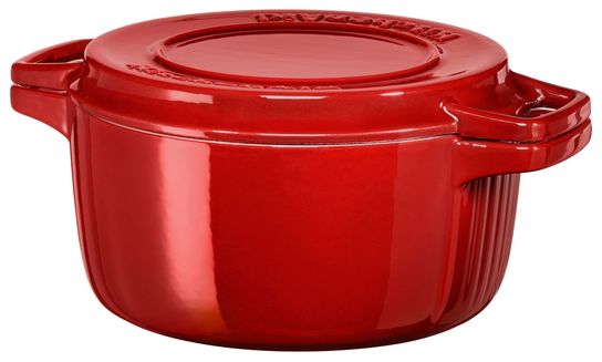 Forbered dine favorittretter med KitchenAid Casserole støpejernsgryte som kan brukes på alle stekeplater eller stekeovner.
