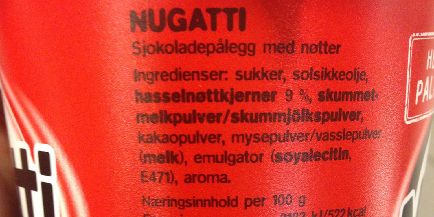 Nugatti har 9 prosent nøtter. © Foto: Christopher Sjuve